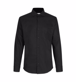 Seven Seas - Skjorte L/S Poplin SS790 Mod. Fit Sort,
