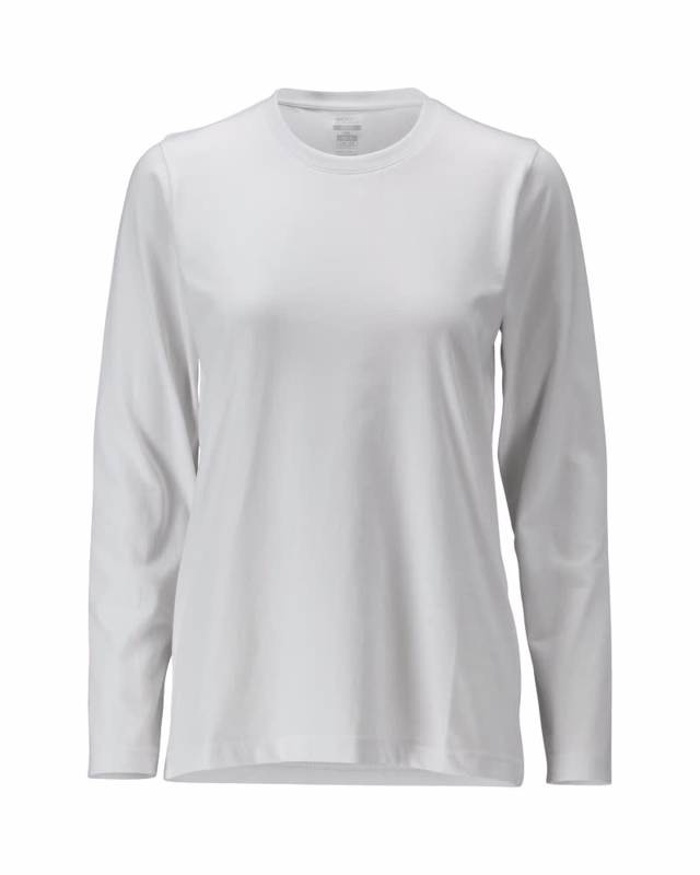 T-shirt L/Æ Dame 26091 Hvid, str. XS