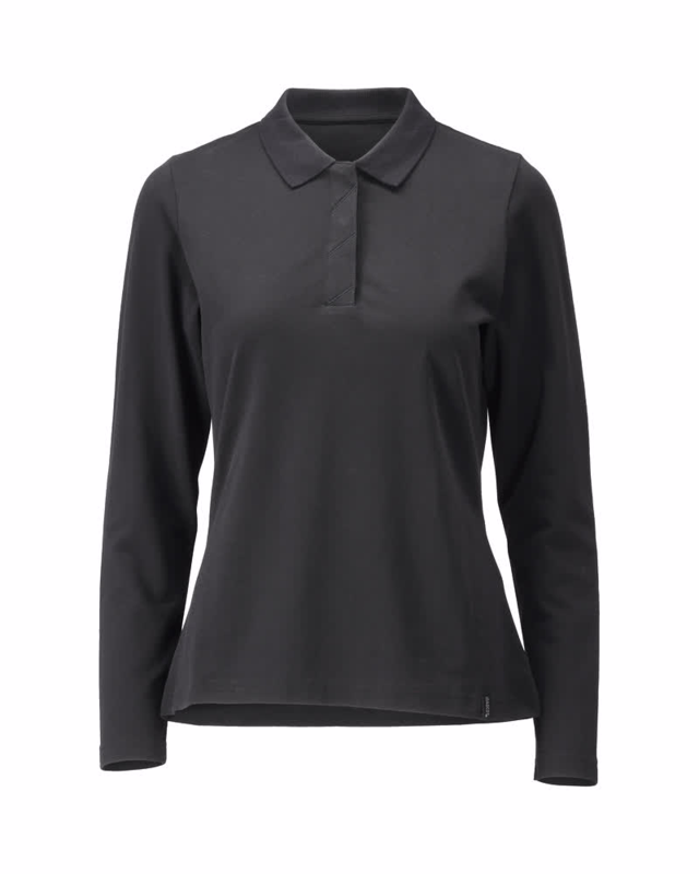 Poloshirt L/Æ Dame 26093 Dyb sort, str. L