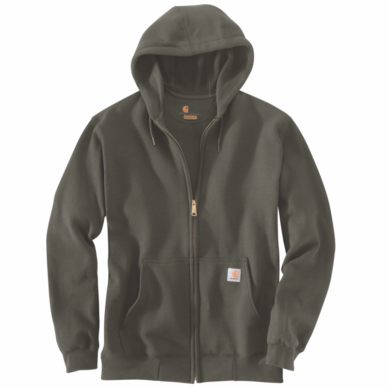 Sweatshirt K122 Zip Hooded Moss str. XS