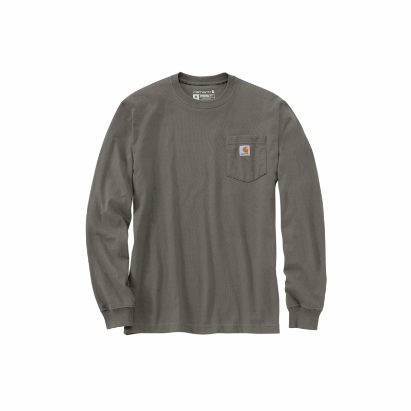 T-shirt L/Æ K126 Dusty olive, str. S