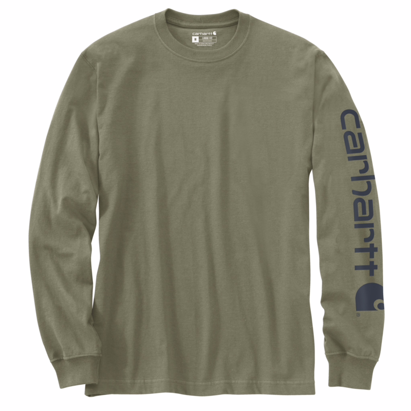 T-shirt EK231 L/Æ Dusty olive Str. M