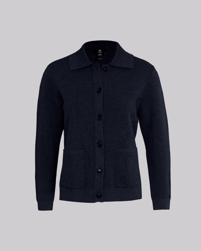 Overshirt Dame Wilton Navy, str. S