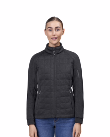 ID Identity - Fleecejakke 0827 Dame quiltet Grafit melange