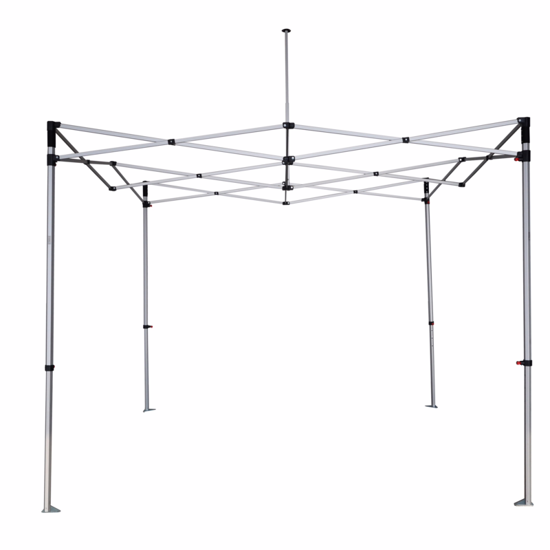 Telt foldebart m/alu ramme 3x3 m, m/sidestykke, u/tag