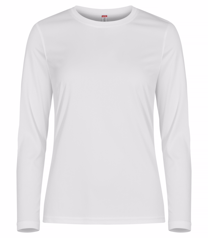 T-shirt L/Æ Dame 029041 Hvid, str. XS