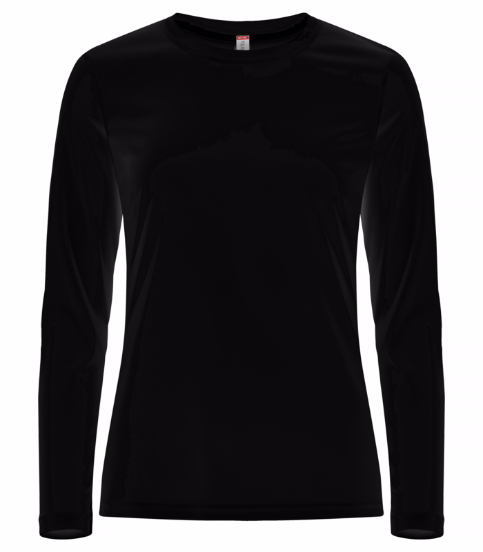 T-shirt L/Æ Dame 029041 Sort, str. L
