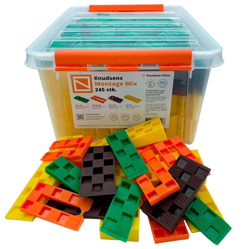 Opklodsningskiler Montagemix plastboks 245 stk