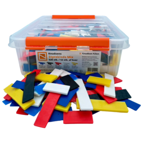 Knudsen kilen - Styreklodser 1-5mm Mix plastboks 520 stk