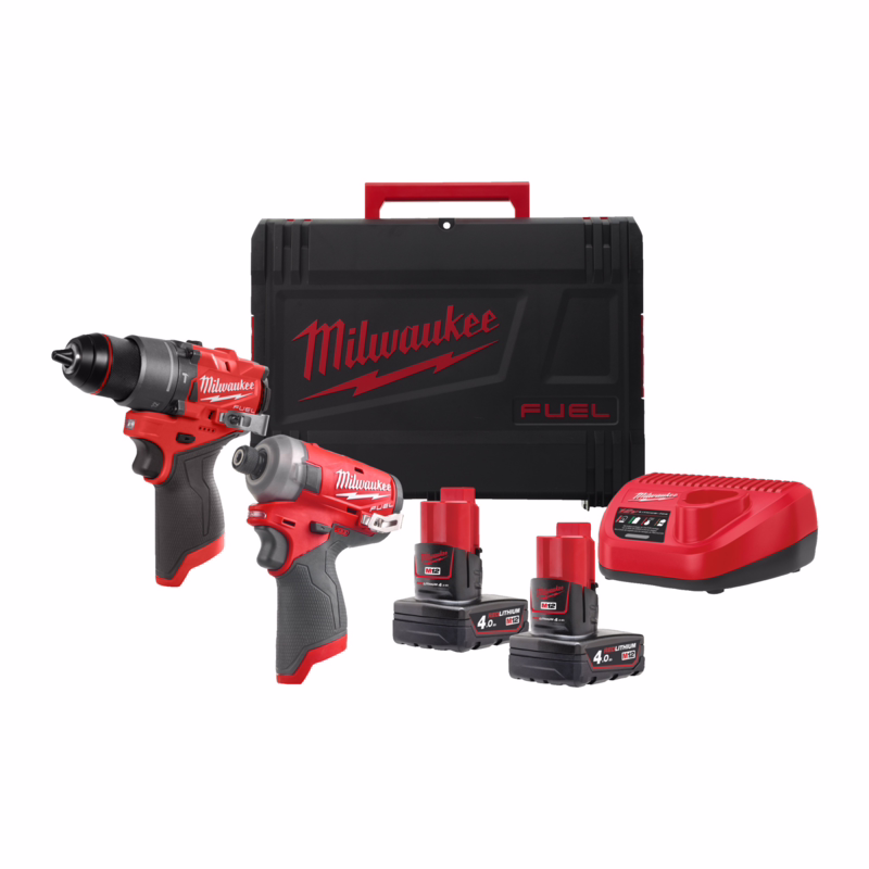 Maskinsæt 12V 2-pak M12 FPP2E2-402X, 2x4,0 Ah+lader
