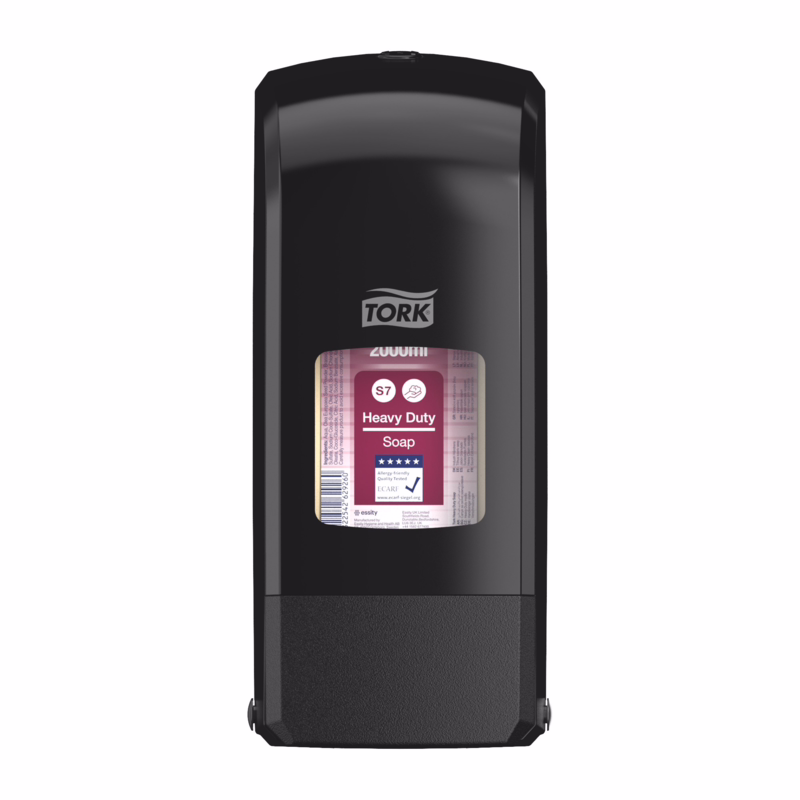 Dispenser t/skumsæbe/creme plast Sort, 2000 ml
