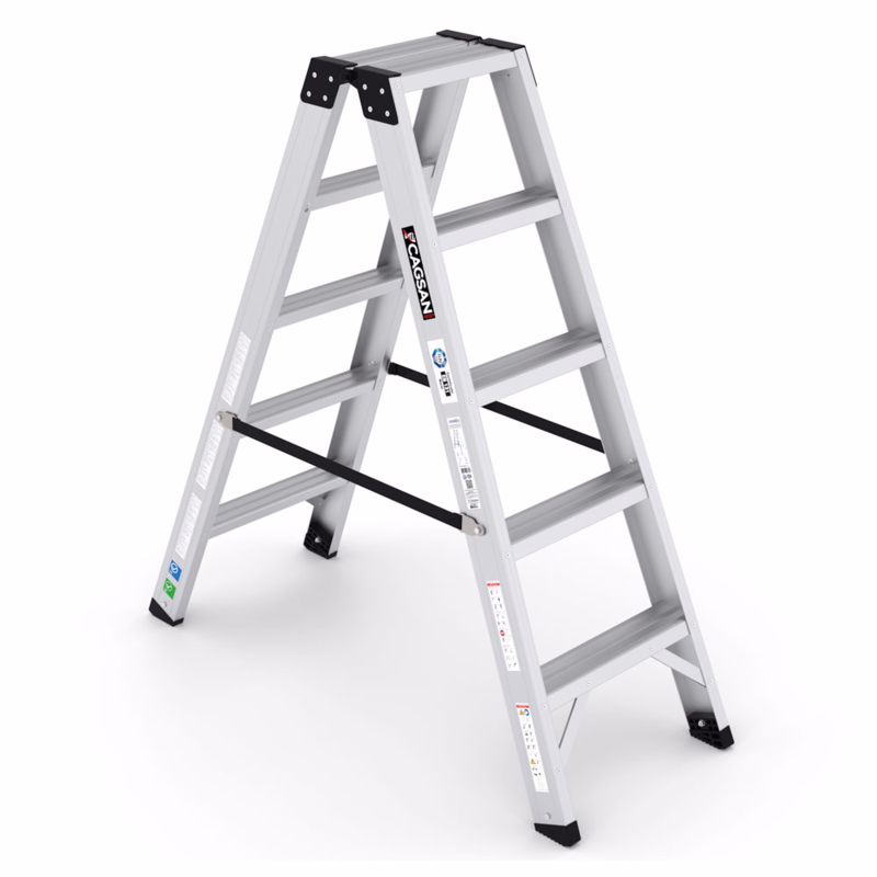 Trappestige EVR-PRO5 Everest dobbelt 5 trin - 1,25 mtr
