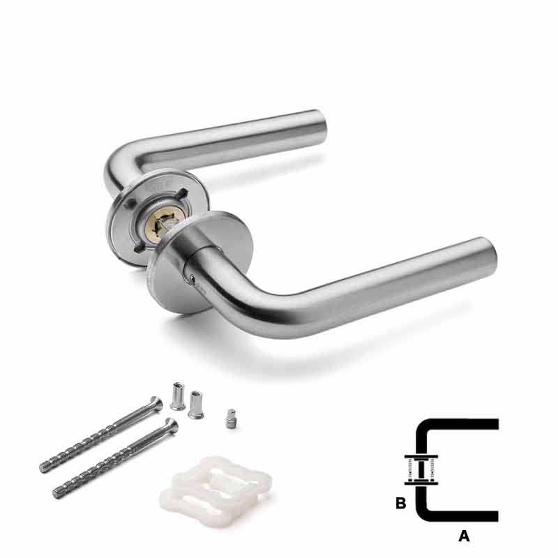 Dørgreb RS L-form Ø16 klips cc30/38, 33-59