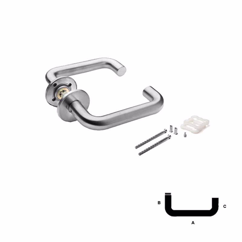 Dørgreb RS U-form Ø19 klips cc30, 33-59