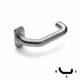 d line - Dørgreb U-form Ø19 forsat halvt