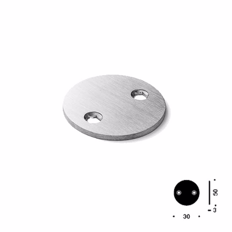 Blindskilt RS Ø50x3mm massiv cc30mm t/cyl.hul M5