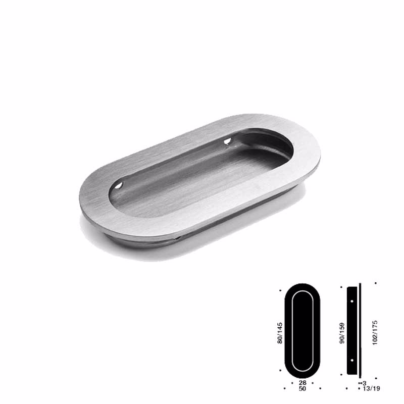 Skydedørsskål oval 56x175mm