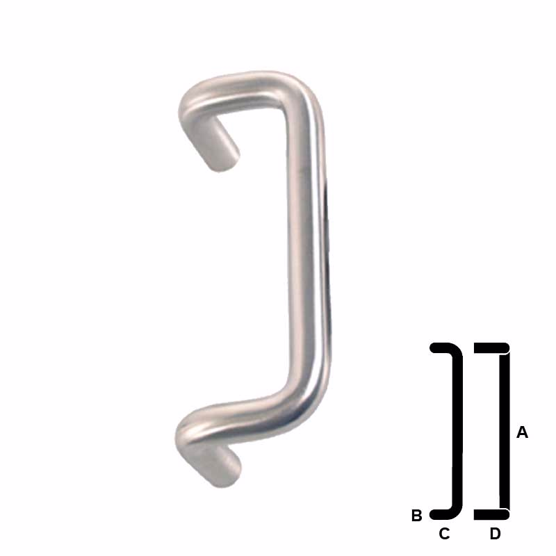 Dørhank RS forkrøp Ø14x300mm bøsning