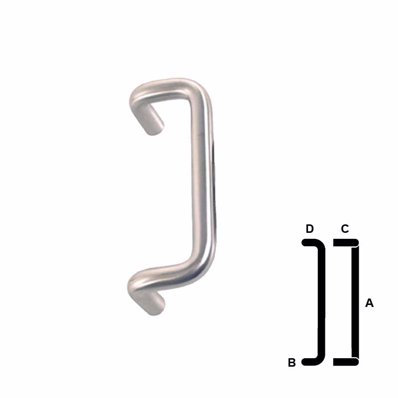 Dørhank RS forkrøp Ø25x300mm M10