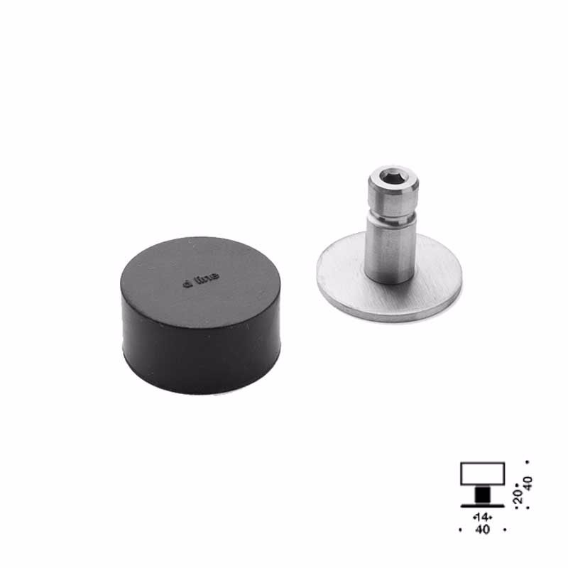 Dørstop RS t/gulv Ø14/Ø40x40mm