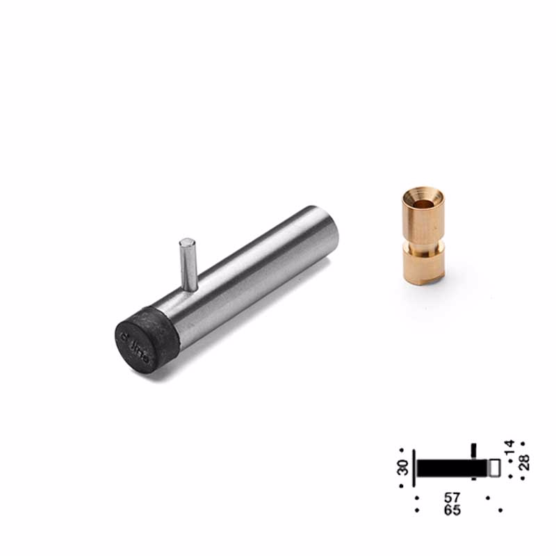 Dørstop RS t/væg Ø14x65mm m/pind