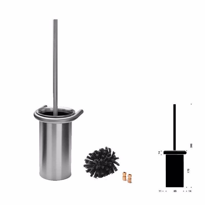 Toiletbørste m/skål, holder & skaft i RS