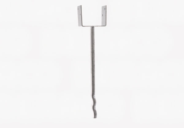 Stolpebærer fzv 101mm U-profil m/400mm pind 6592