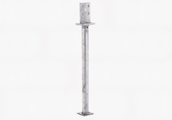 Stolpebærer type IL 70x110mm, pind Ø38x500mm, med fodplade