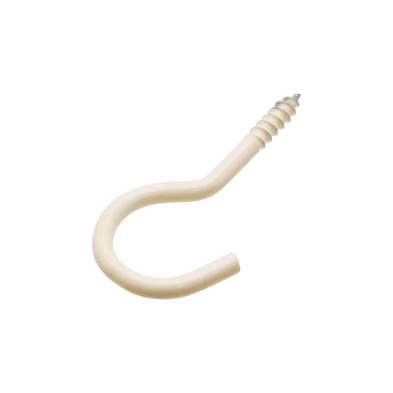 Skruekrog hvid Ø2,1x25mm a 6