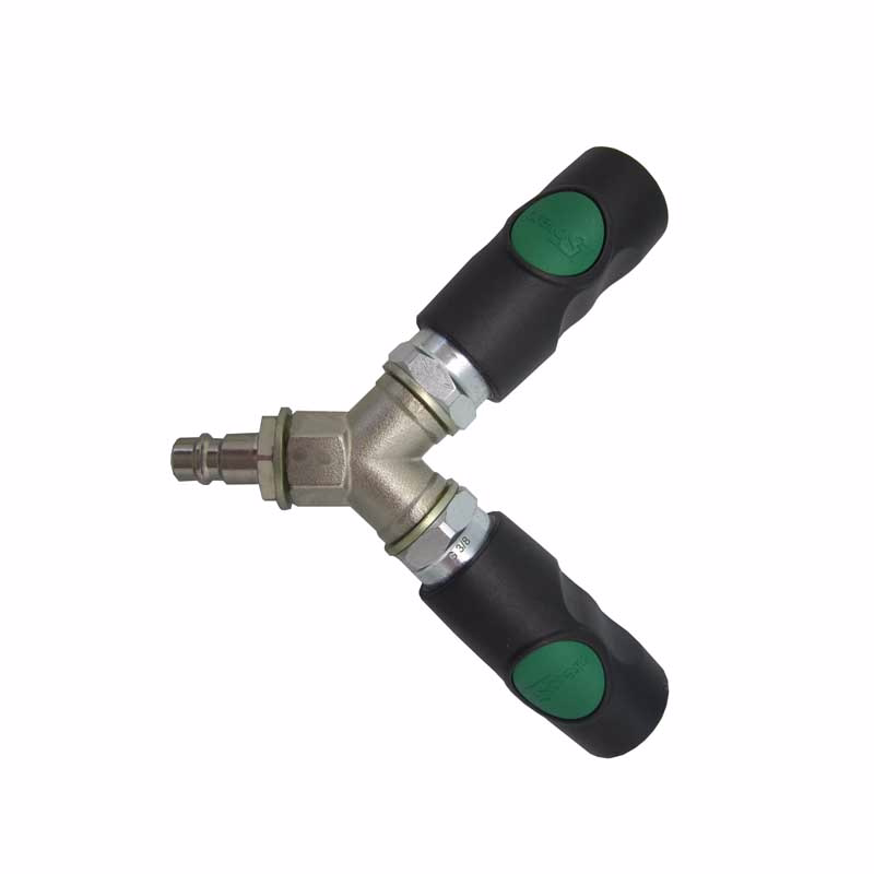 Y-stykke m/sikk. 3/8" komplet