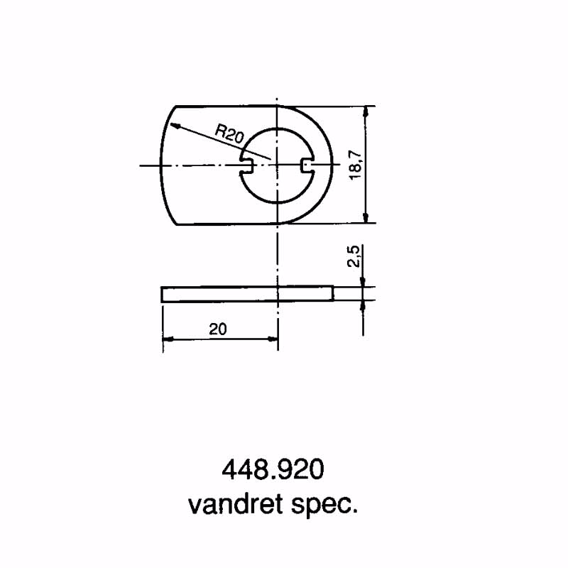 Kamstykke vandret