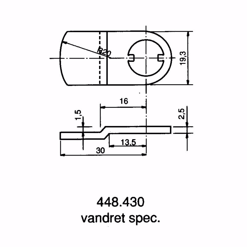 Kamstykke vandret