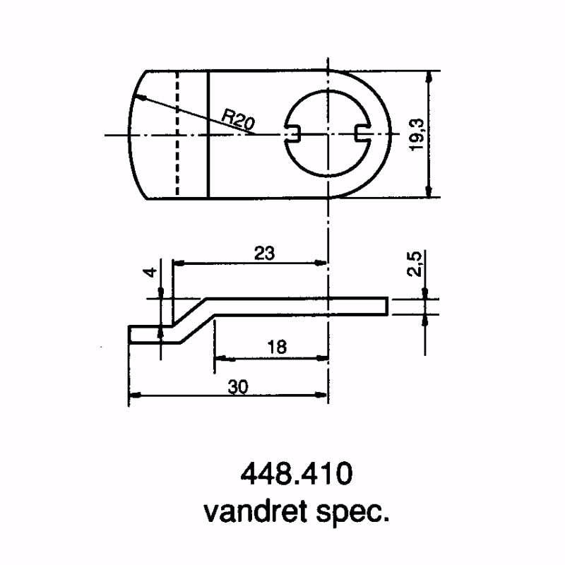Kamstykke vandret
