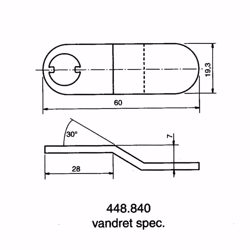 Kamstykke vandret