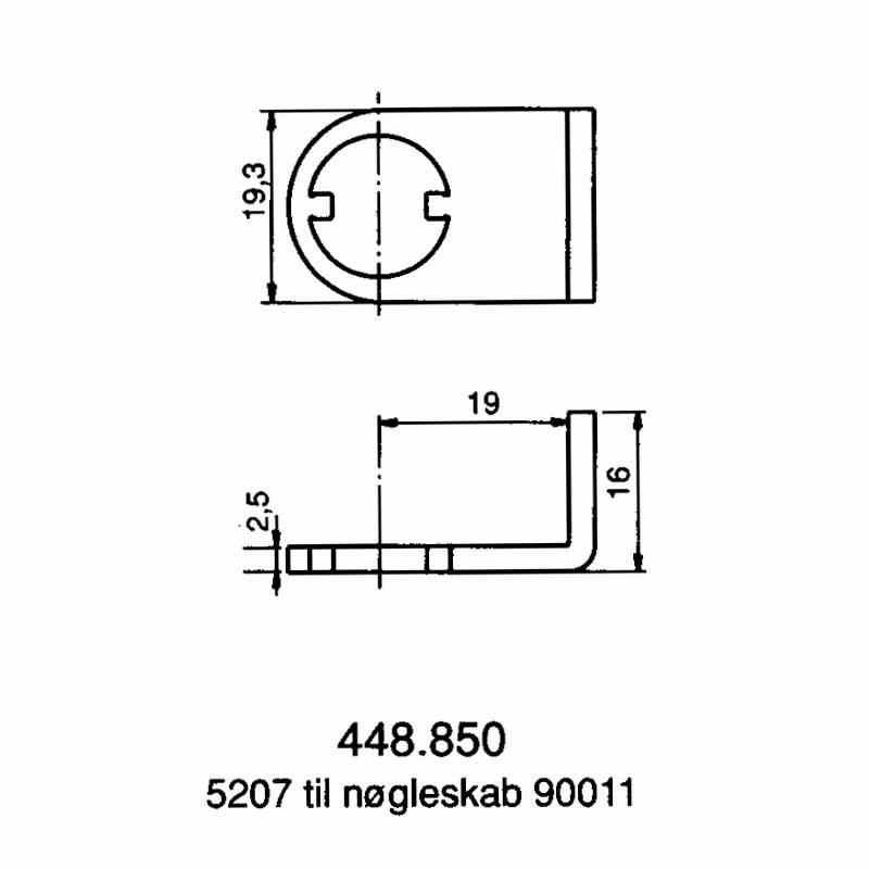 Kamstykke nøgleskab