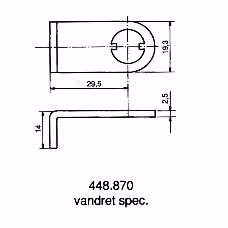 Kamstykke vandret
