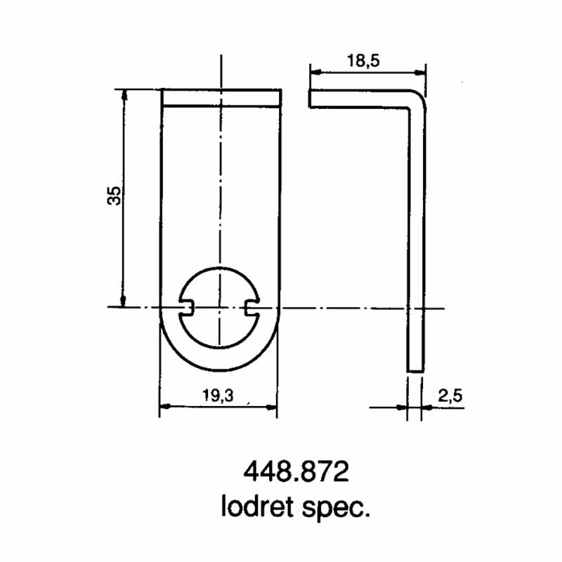 Kamstykke lodret spec. 448872
