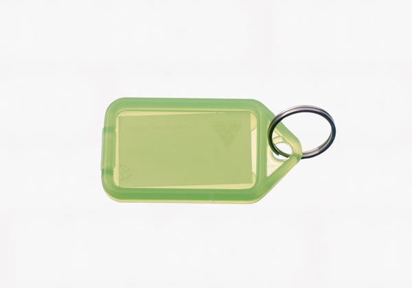 Nøglemærke stor m/klap gul á 25 stk