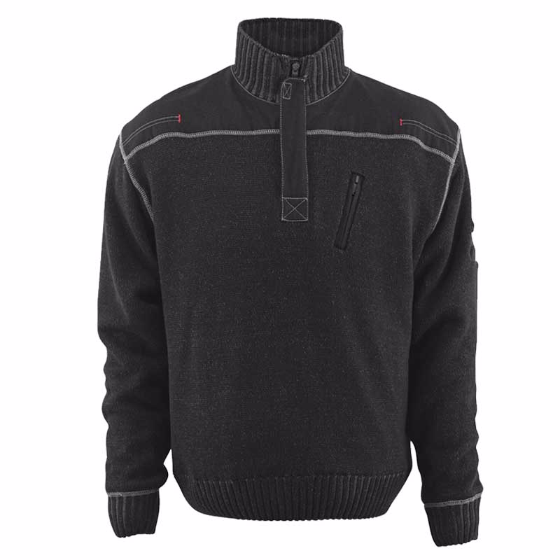 Striktrøje Naxos sort str. 2XL