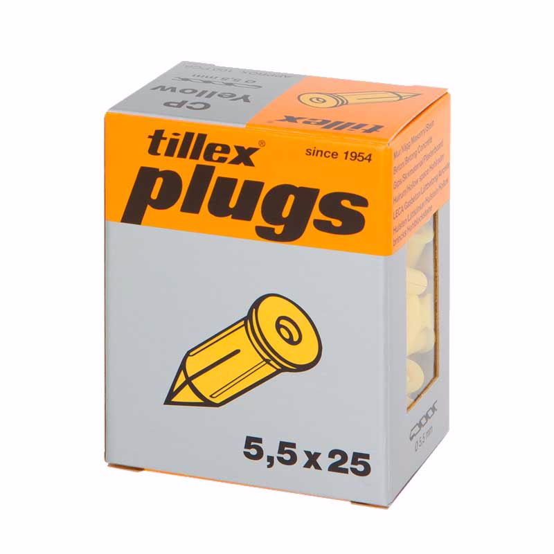 Clips plug gul 5,5x25mm