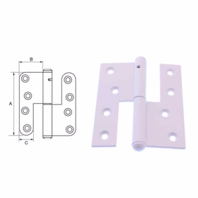 IPA - Hængsel 11141 hvid