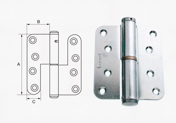Fjederhængsel 2248v 110x49 Gz.