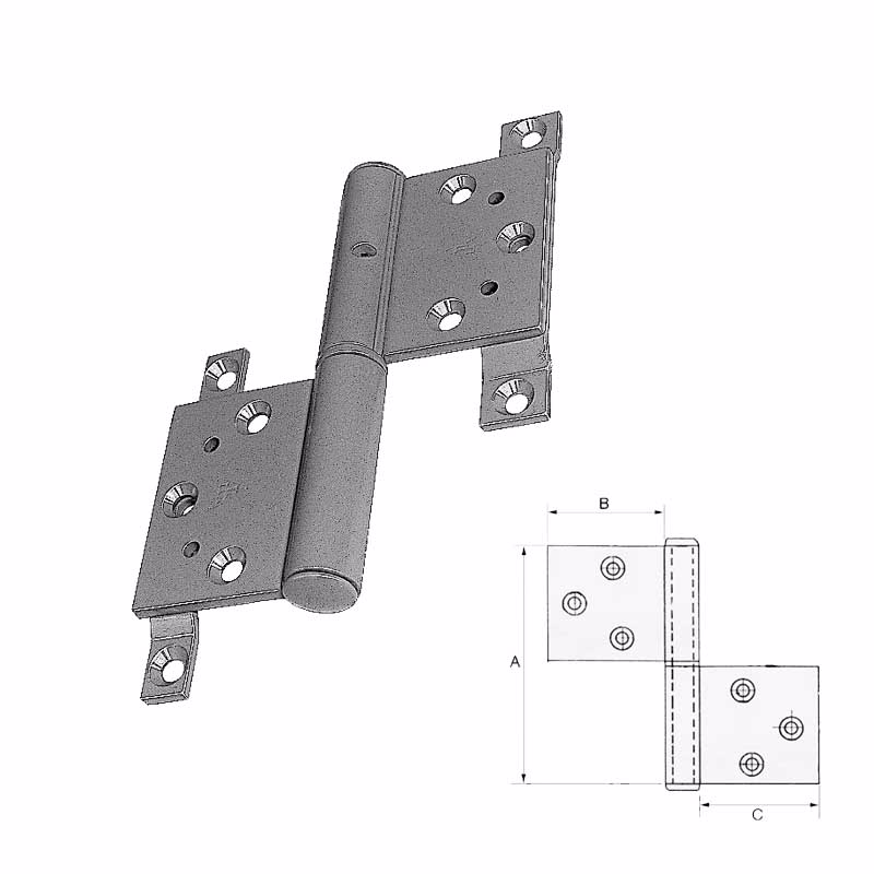 Dørhængsel fzv 120x41,5mm h s.t. 11198