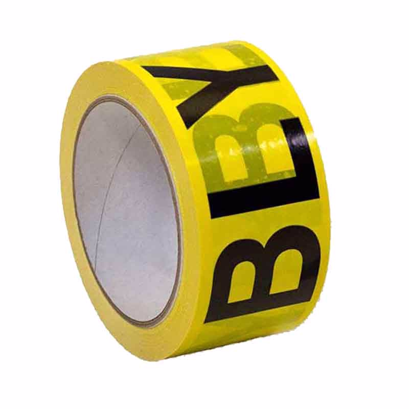 Afmærkningstape BLY gul/sort 66m x 38mm