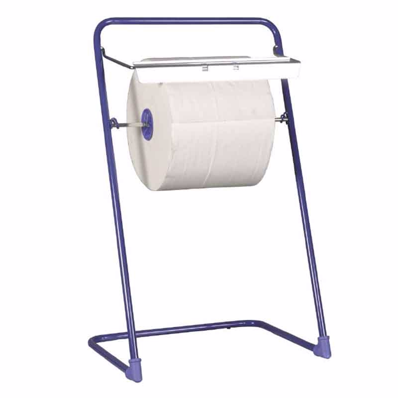 Gulvstativ til værkstedsruller. Max bredde 40 cm. Blå