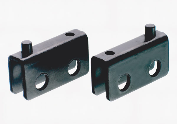 Glasdørhængsel   t/rack sort, pak á 2 stk