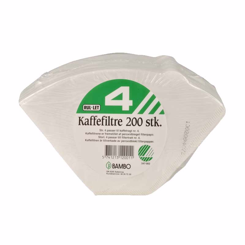 Kaffefilter 1x4 á 200 stk