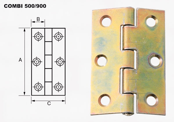 Koblingshængsel fzb Combi 63,5x43mm 1508
