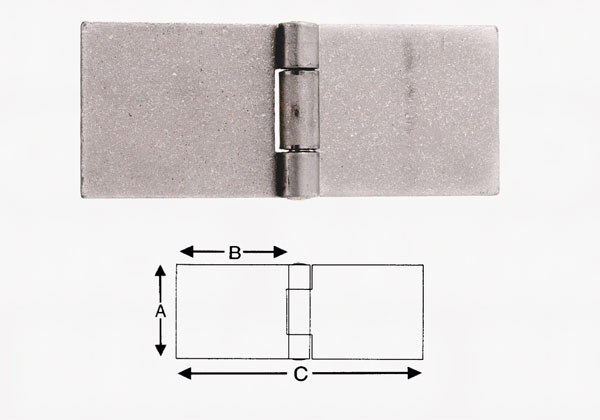 Bladhængsel ubh 38x100mm t/påsvejsning 13037