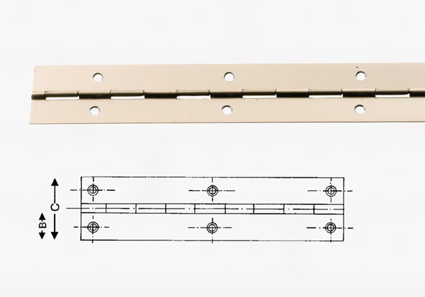 Klaverhængsel form 20mm 3,5mtr